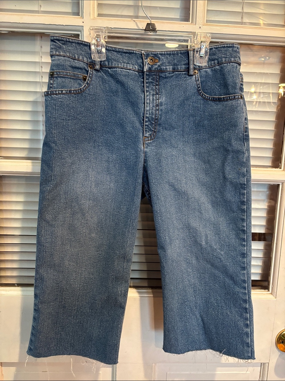 Women's Denim cut off jeans - Blue Short-Length Jean  Bermudas